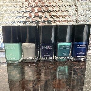 CHANEL Le Vernis Nail Polish Collection - Mint, Gray, Blue Hues